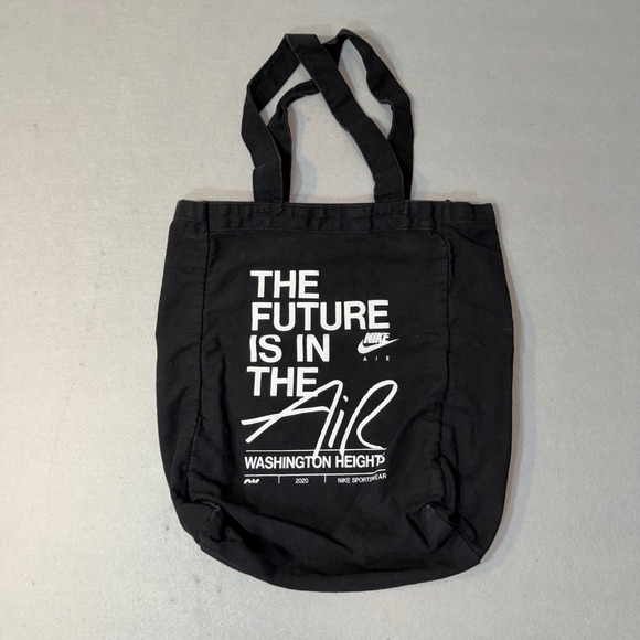 Nike Sportswear The Future Is In The Air Washington Heights Tote Bag Black - Picture 2 of 4